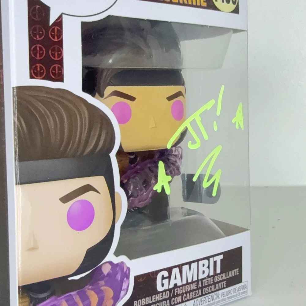 Funko Pop Gambit #1496 Signed Auto SWAU Auth Josh Trujillo Marvel Autograph